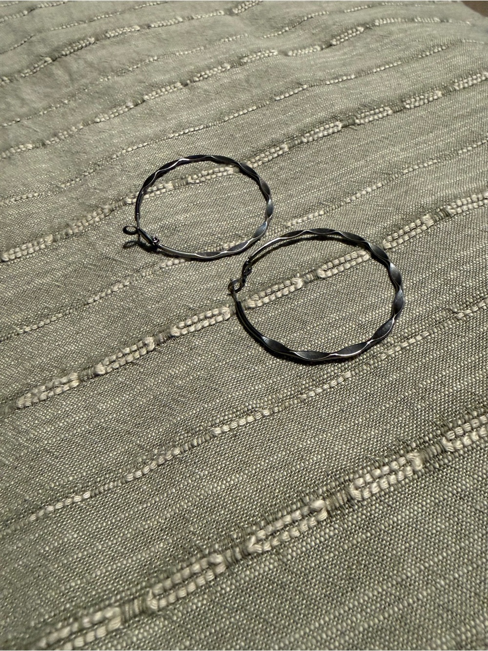 Lia Sophia Twisted Hoop Earrings - Silver